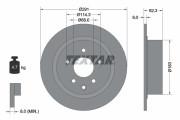 92237103 Brzdový kotouč Shoe Kit Pro TEXTAR