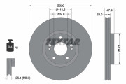 92237803 Brzdový kotouč Shoe Kit Pro TEXTAR