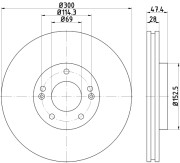 92243503 Brzdový kotouč Shoe Kit Pro TEXTAR