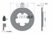 92274103 Brzdový kotouč Shoe Kit Pro TEXTAR