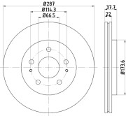 92286503 Brzdový kotouč Shoe Kit Pro TEXTAR