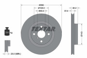92287603 Brzdový kotouč Shoe Kit Pro TEXTAR