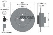 92291003 Brzdový kotouč Shoe Kit Pro TEXTAR