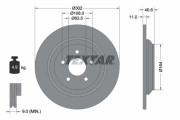 92292403 Brzdový kotouč Shoe Kit Pro TEXTAR