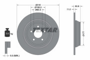 92292503 Brzdový kotouč Shoe Kit Pro TEXTAR