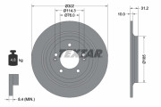 92293403 Brzdový kotouč Shoe Kit Pro TEXTAR