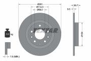 92293703 Brzdový kotouč Shoe Kit Pro TEXTAR