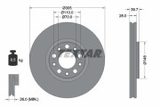 92293903 Brzdový kotouč Shoe Kit Pro TEXTAR
