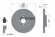 92316103 Brzdový kotouč Shoe Kit Pro TEXTAR