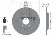 92332703 Brzdový kotouč Shoe Kit Pro TEXTAR