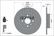 92338203 Brzdový kotouč Shoe Kit Pro TEXTAR