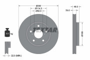 92341103 Brzdový kotouč Shoe Kit Pro TEXTAR