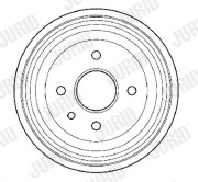 329201J Brzdový buben JURID