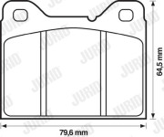 571235J Sada brzdových destiček, kotoučová brzda JURID