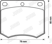 571247D Sada brzdových destiček, kotoučová brzda JURID