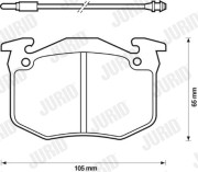 571262J Sada brzdových destiček, kotoučová brzda JURID