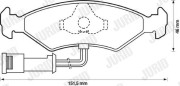 571291D Sada brzdových destiček, kotoučová brzda JURID