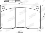 571321J Sada brzdových destiček, kotoučová brzda JURID