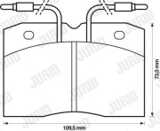 571325J Sada brzdových destiček, kotoučová brzda JURID