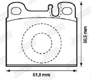 571342J Sada brzdových destiček, kotoučová brzda JURID
