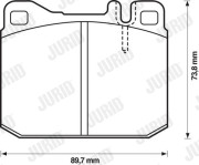 571372D Sada brzdových destiček, kotoučová brzda JURID