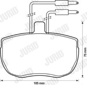571379J Sada brzdových destiček, kotoučová brzda JURID