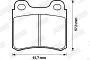 571388J Sada brzdových destiček, kotoučová brzda JURID