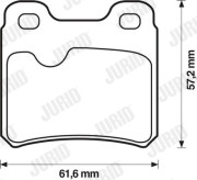 571407D Sada brzdových destiček, kotoučová brzda JURID