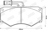 571446J Sada brzdových destiček, kotoučová brzda JURID