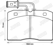 571447J Sada brzdových destiček, kotoučová brzda JURID