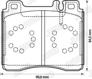 571477J Sada brzdových destiček, kotoučová brzda JURID