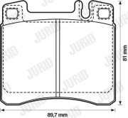 571478J Sada brzdových destiček, kotoučová brzda JURID