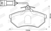 571479J Sada brzdových destiček, kotoučová brzda JURID