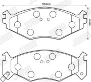 571514J Sada brzdových destiček, kotoučová brzda JURID