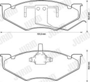 571518J Sada brzdových destiček, kotoučová brzda JURID