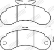 571521J Sada brzdových destiček, kotoučová brzda JURID