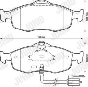 571522D Sada brzdových destiček, kotoučová brzda JURID