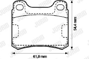 571555J Sada brzdových destiček, kotoučová brzda JURID