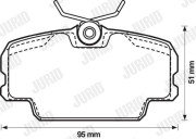 571559J Sada brzdových destiček, kotoučová brzda JURID