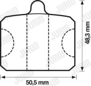 571816J Sada brzdových destiček, kotoučová brzda JURID