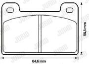 571823J Sada brzdových destiček, kotoučová brzda JURID