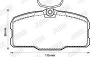 571824J Sada brzdových destiček, kotoučová brzda JURID