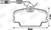 571868J Sada brzdových destiček, kotoučová brzda JURID