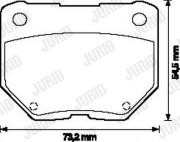 572110J Sada brzdových destiček, kotoučová brzda JURID