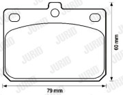 572120J Sada brzdových destiček, kotoučová brzda JURID