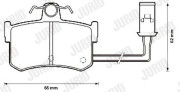 572124J Sada brzdových destiček, kotoučová brzda JURID