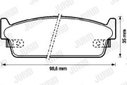 572153J Sada brzdových destiček, kotoučová brzda JURID