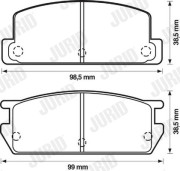 572158J Sada brzdových destiček, kotoučová brzda JURID
