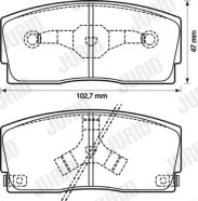 572164J Sada brzdových destiček, kotoučová brzda JURID
