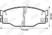 572227J Sada brzdových destiček, kotoučová brzda JURID